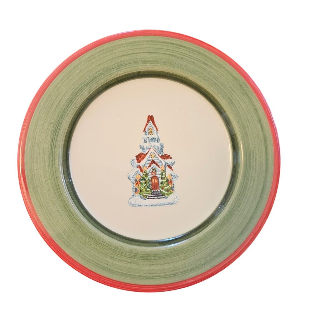 Christopher's Tree Church Christopher Radko  8" Salad or Dessert Plate